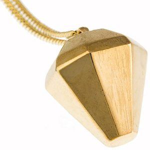 Timi 3D Diamond Pendant Necklace in Gold